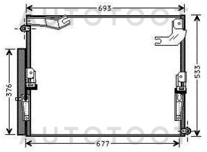 Радиатор кондиционера 4,2TD SINGLE CONDITIONER -  для LEXUS LX470, TOYOTA LAND CRUISER