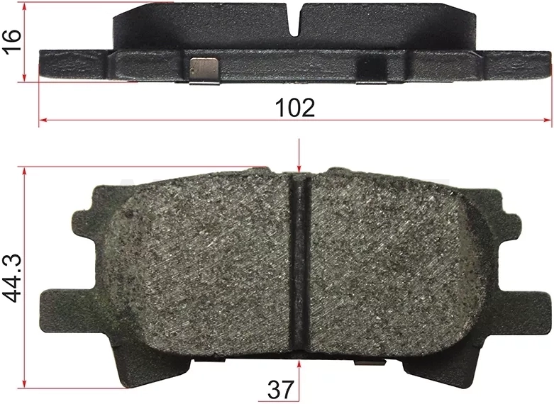 Колодки тормозные (Сзади) Lexus RX 03-09 / Toyota Harrier (XU30) 03-13 / Highlander 00-13 / Kluger V 00-07