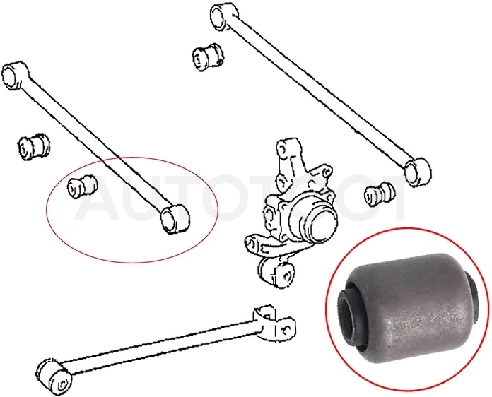 Сайлентблок цапфы Toyota Caldina (T190,T210) 92-02 / Camry 86-11 - Артикул ST4871021020U - Производитель Sat - Фото, Отзывы, Цены