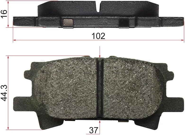 Колодки тормозные (Сзади) Lexus RX 03-09 / Toyota Harrier (XU30) 03-13 / Highlander 00-13 / Kluger V 00-07