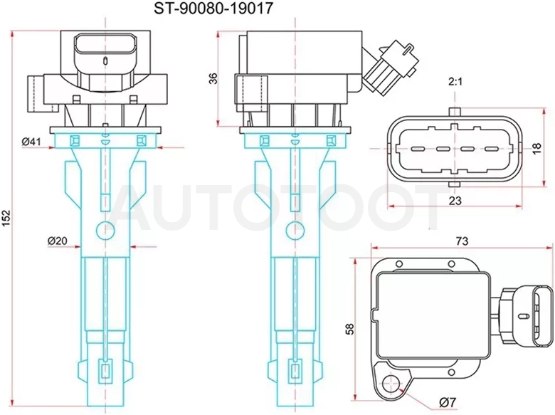 Катушка зажигания TOYOTA COROLLA 120/150/YARIS 90 4ZZ/1KR