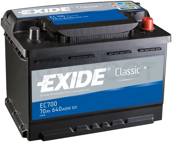 Аккумулятор EXIDE 70Ah 640A обратная полярность(-+)