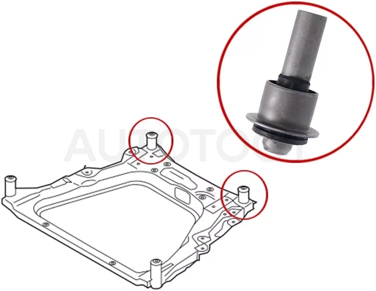 Сайлентблок подрамника Nissan Qashqai 06-13 / X-Trail 07-15 - Артикул ST54467JD00A - Производитель Sat - Фото, Отзывы, Цены
