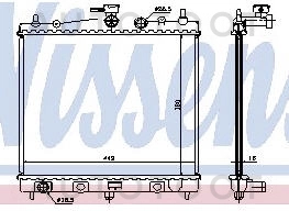 Радиатор охлаждения АКПП  1.4/1.6 -JPR0019 Just Drive для NISSAN NOTE, NISSAN TIIDA, NISSAN MARCH