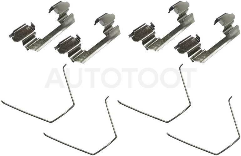 Комплект монтажный тормозных колодок FR NISSAN TIIDA C11 04-12/NOTE E11 05-12/MARCH K12 02-10