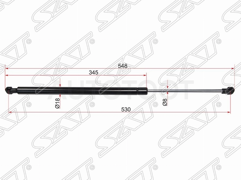 Амортизатор крышки багажника левый=правый -ST51248402405 Sat для BMW X5