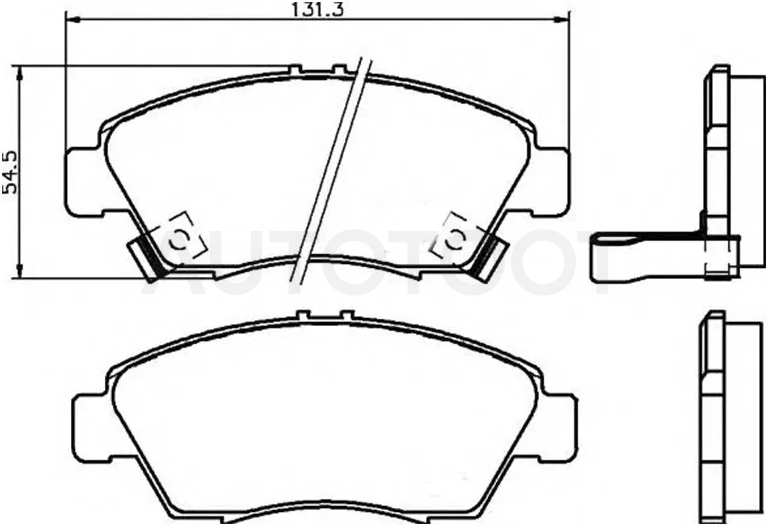 Колодки тормозные (Спереди) Honda Fit 01-07 / Capa 98-02 / Jazz 02-15 - Артикул AN377WK - Производитель Akebono - Фото, Отзывы, Цены