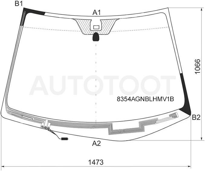Стекло лобовое (Обогрев щеток/ Датчик дождя) Lexus RX 03-09 - Артикул 8354AGNBLHMV1B - Производитель FUYAO - Фото, Отзывы, Цены
