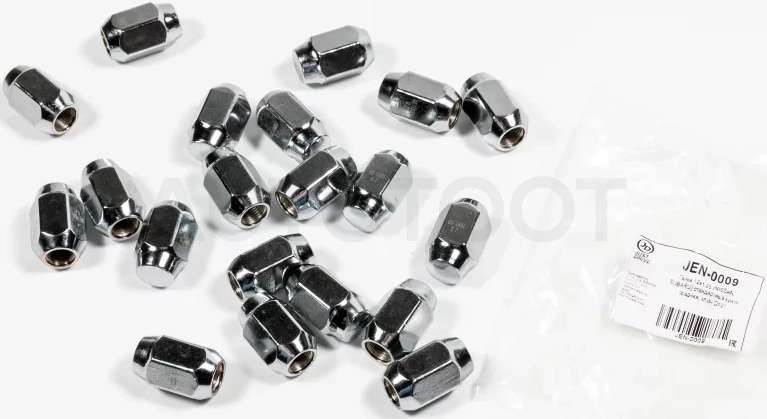 Гайка 12x1,25 (NISSAN, SUBARU) стандартный конус, средняя, ключ D=21 - Артикул JEN0009 - Производитель Just Drive - Фото, Отзывы, Цены