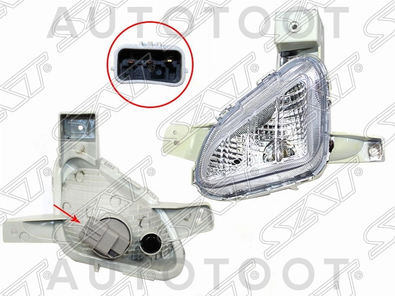 Фара противотуманная правая -ST3212018R Sat для HYUNDAI SONATA