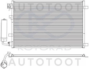 Радиатор кондиционера -LRAC1420 Luzar для NISSAN QASHQAI, NISSAN DUALIS