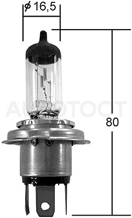 Лампа головного освещения H4B 12V 60 / 55W SAT