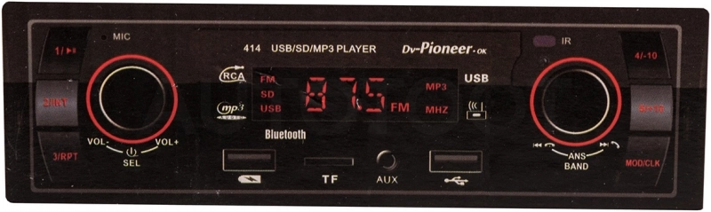 Pioneer Автомагнитола Pioneer.ok 414 с Bluetooth - Артикул 414PIONEEROK - Производитель Pioneer - Фото, Отзывы, Цены