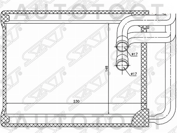 Радиатор отопителя салона -STHN203950 Sat для HYUNDAI SONATA