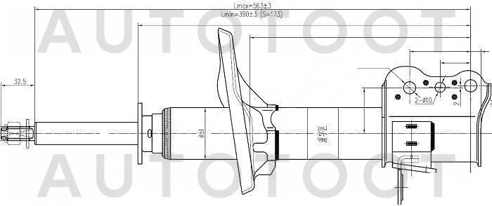 Амортизатор задний правый -42140411SX Stellox для MAZDA 626 (CAPELLA)