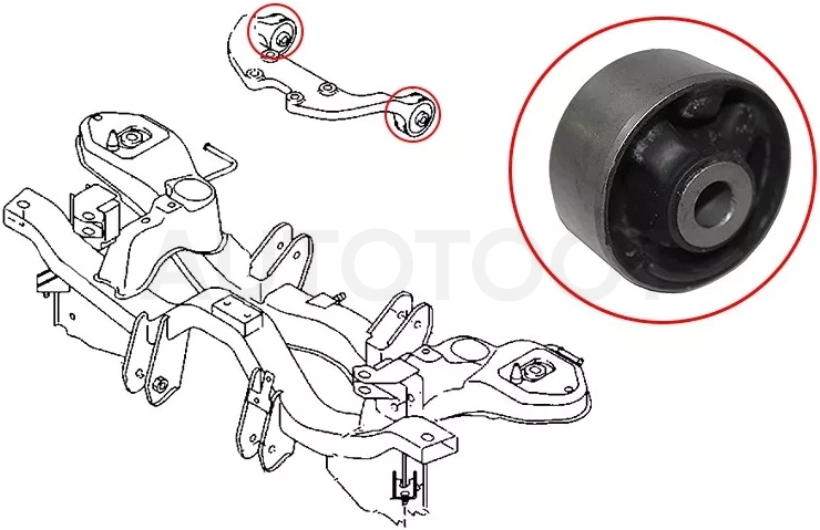 Сайлентблок опоры двигателя Mazda 6 02-12 / CX-7 06-12 - Артикул STEG252869XAB - Производитель Sat - Фото, Отзывы, Цены