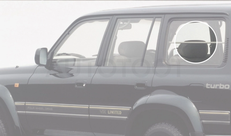 Стекло багажника боковое заднее левое -  для TOYOTA LAND CRUISER