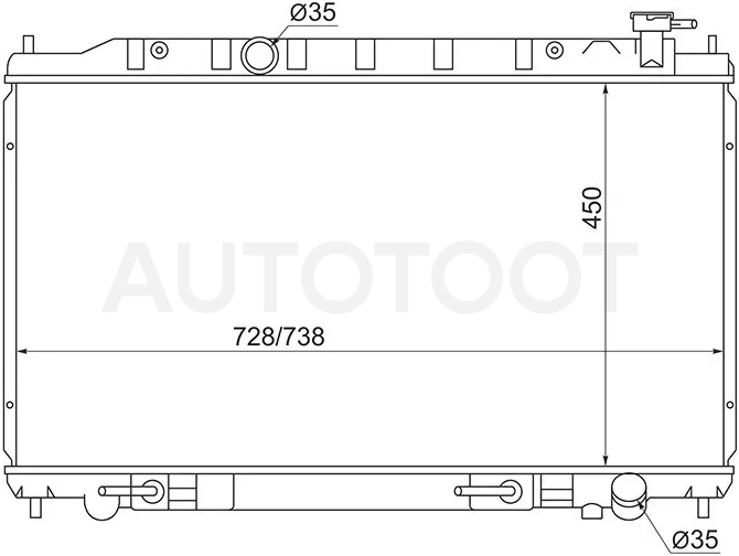 Радиатор Nissan Murano 02-08 / Presage 03-09 - Артикул NS00077V6 - Производитель Sat - Фото, Отзывы, Цены