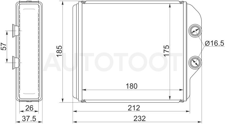 Радиатор отопителя салона Toyota Avensis (T220) 97-03 / Caldina 92-02 - Артикул STTY45395A0 - Производитель Sat - Фото, Отзывы, Цены
