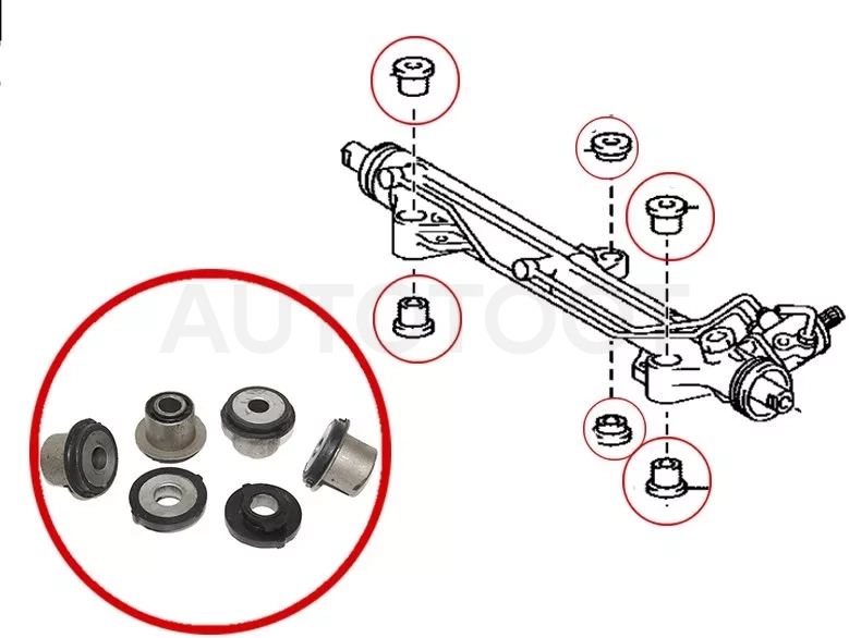 Сайлентблок рулевой рейки Toyota Land Cruiser (J200) 07-21 / Lexus LX 07-23 (Комплект)