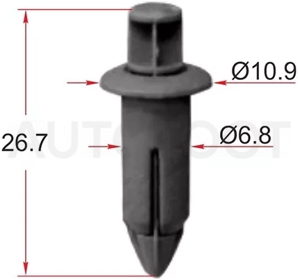 Клипса крепежная SAT ST-KJ-1087 (Продажа по 10шт)