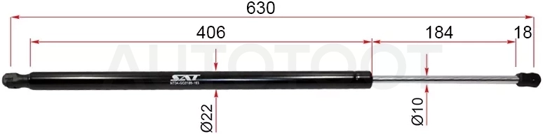 Амортизатор крышки багажника Toyota Highlander 13-20 (Справа=Слева) - Артикул ST689600E100 - Производитель Sat - Фото, Отзывы, Цены