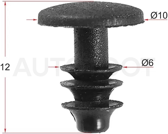 Клипса фиксатор TOYOTA/LEXUS (Продажа по 10шт)