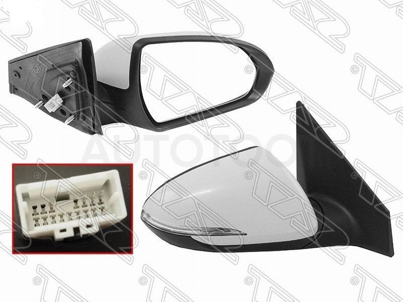 Зеркало правое (рег-ка, поворот, 5конт.) -  для HYUNDAI ELANTRA