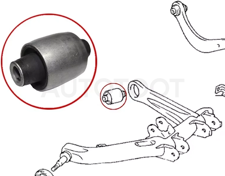Сайлентблок рычага Toyota Allion (T240,T260) 01-21 / Corolla 00-07
