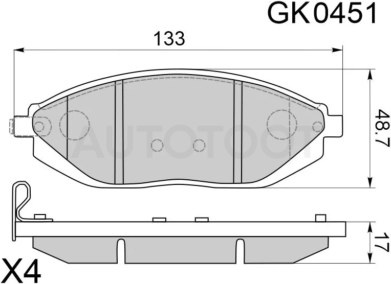 Колодки тормозные (Спереди) Chevrolet Spark 10-22 - Артикул GK0451 - Производитель Ctr - Фото, Отзывы, Цены