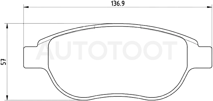 Колодки тормозные (Спереди) Citroen Berlingo 96-22 / C3 01-06 / C4 04-08 / Peugeot 206 98-03 / 207 06-09 / 307 01-05