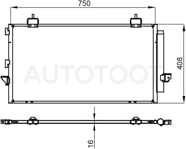 Радиатор кондиционера Toyota RAV4 (CA20) 00-05 - Артикул STTYY23940 - Производитель Sat - Фото, Отзывы, Цены