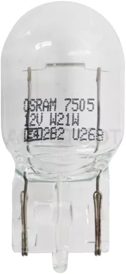 Лампа (W21W/ Галоген/ 12V 21W) - Артикул 7505 - Производитель Osram - Фото, Отзывы, Цены