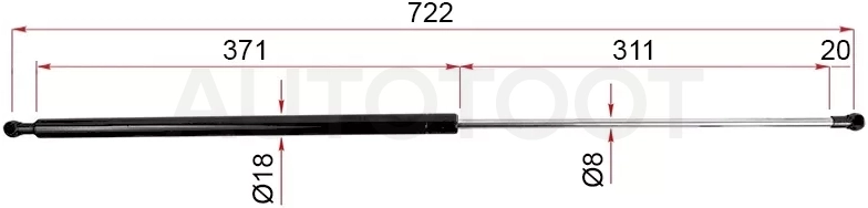 Амортизатор крышки багажника -ST6895080043 Sat для TOYOTA SPRINTER CARIB