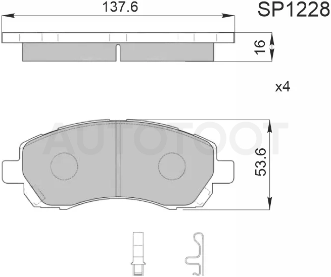 Колодки тормозные (Спереди) Subaru Impreza 92-07 / Legacy 89-09 / Outback 98-09 / Legacy B4 98-03