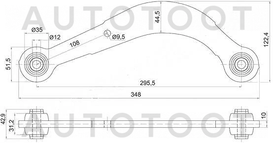 Тяга поперечная задняя -ST4877020010 Sat для TOYOTA ALLEX, TOYOTA CELICA, TOYOTA COROLLA, TOYOTA COROLLA FIELDER, TOYOTA COROLLA SPACIO, TOYOTA OPA, TOYOTA WISH, TOYOTA VISTA, TOYOTA VISTA ARDEO, TOYO