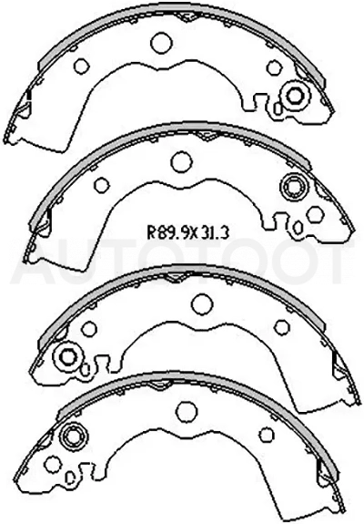 Колодки тормозные барабанные Nissan AD 90-99 / Almera 95-00 - Артикул ST4406050Y25 - Производитель Sat - Фото, Отзывы, Цены