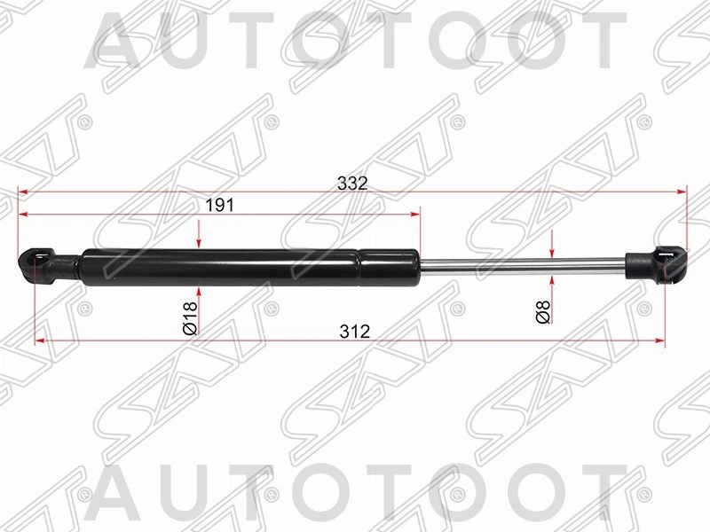 Амортизатор капота левый=правый -ST51237008745 Sat для BMW 5SERIES