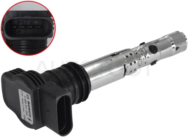Катушка зажигания VAG A3/A4/A6/OCTAVIA 97-10/SUPERB 01-08/BORA 00-05/PASSAT 00-05/POLO 1.8T