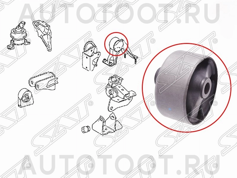 Сайлентблок задней подушки двигателя -TMBZZV50RR Febest для TOYOTA OPA