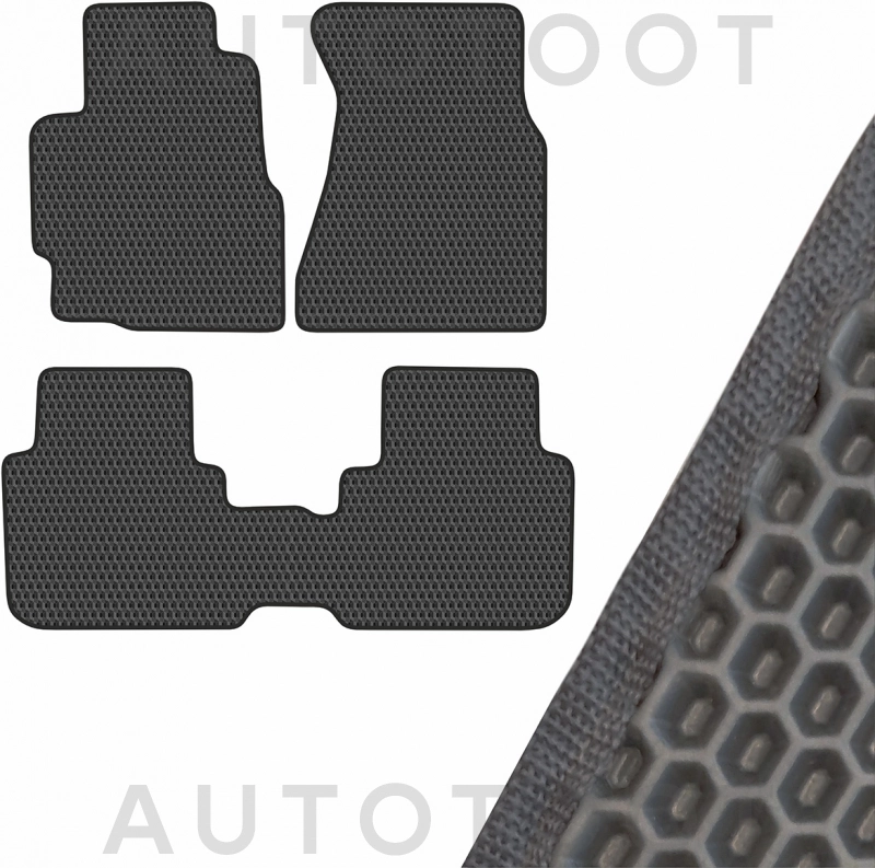 Коврик салона 3 штуки EVA Серый -  для HONDA CR-V