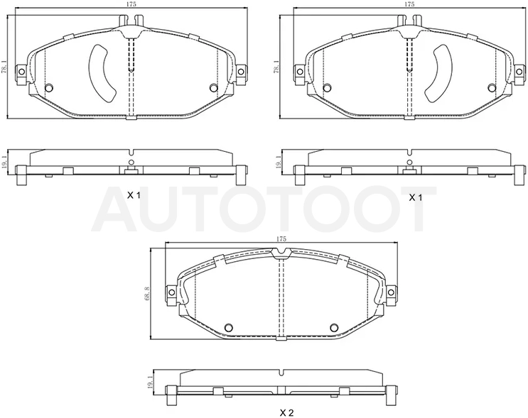 Колодки тормозные (Спереди) Mercedes-Benz C-Class 13-21 / E-Class 16-20 - Артикул ST280001 - Производитель Sat - Фото, Отзывы, Цены