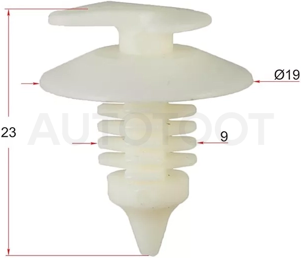 Клипса обшивки двери VAG/RENAULT/SEAT (Продажа по 10шт) - Артикул STM10932 - Производитель Sat - Фото, Отзывы, Цены