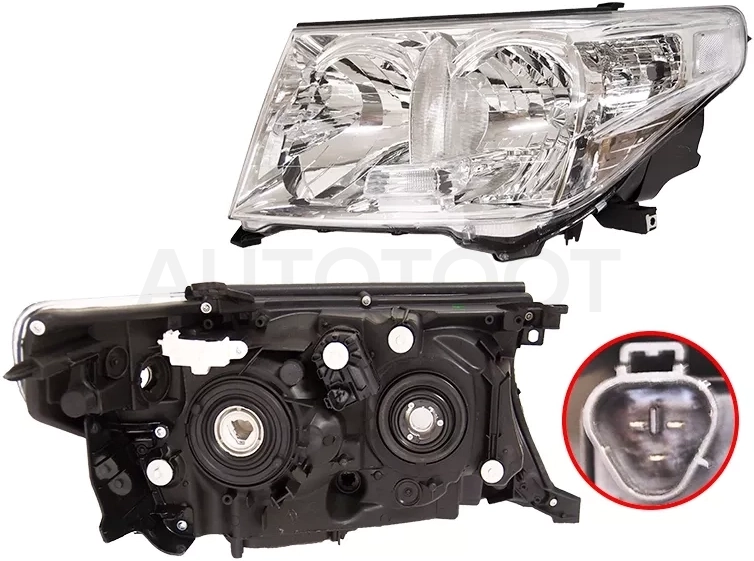 Фара Toyota Land Cruiser (J200) 07-12 (Слева/ Галоген/ под электрокорректор)