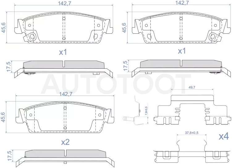 Колодки тормозные (Сзади) Chevrolet Tahoe 06-21 / Cadillac Escalade 06-21