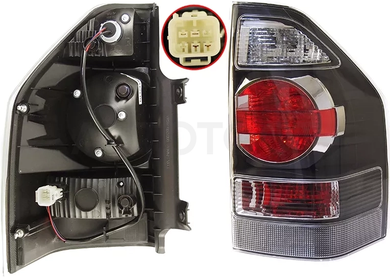Фонарь задний Mitsubishi Pajero 99-06 (Справа/ Чёрная окантовка) - Артикул ST2141982R - Производитель Sat - Фото, Отзывы, Цены