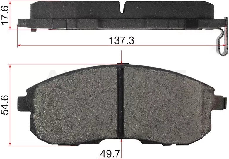 Колодки тормозные (Спереди) Nissan Juke 10-20 / Primera 01-08 / Teana 03-20 / Tiida 04-14 / Suzuki SX4 06-16 / Infiniti G35 02-09 / Nissan 180SX 89-96 / 350Z 02-09 / Avenir 98-05 / Bluebird 91-01
