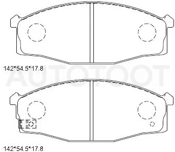 Колодки тормозные (Спереди) Isuzu ELF NPR\NQR 93-06 / Nissan Atlas F 92-07 / Atlas H 91-07 / Cabstar 06-14