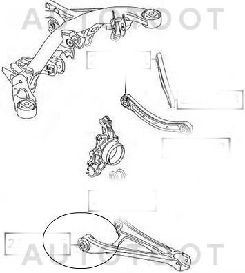 Сайлентблок заднего нижнего рычага -FSB00007 Fenox для VOLKSWAGEN TOUAREG