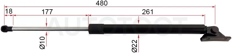 Амортизатор крышки багажника Mitsubishi ASX 10- / Citroen C4 Aircross 12-16 / Peugeot 4008 12-15 (Справа)
